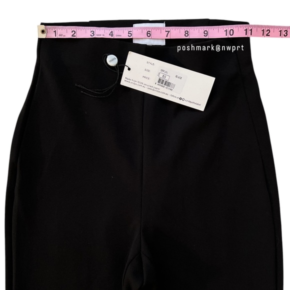 NEW 💯 SNDYS Viola Black High Rise Crepe Pants Flare XS - Picture 7 of 14
